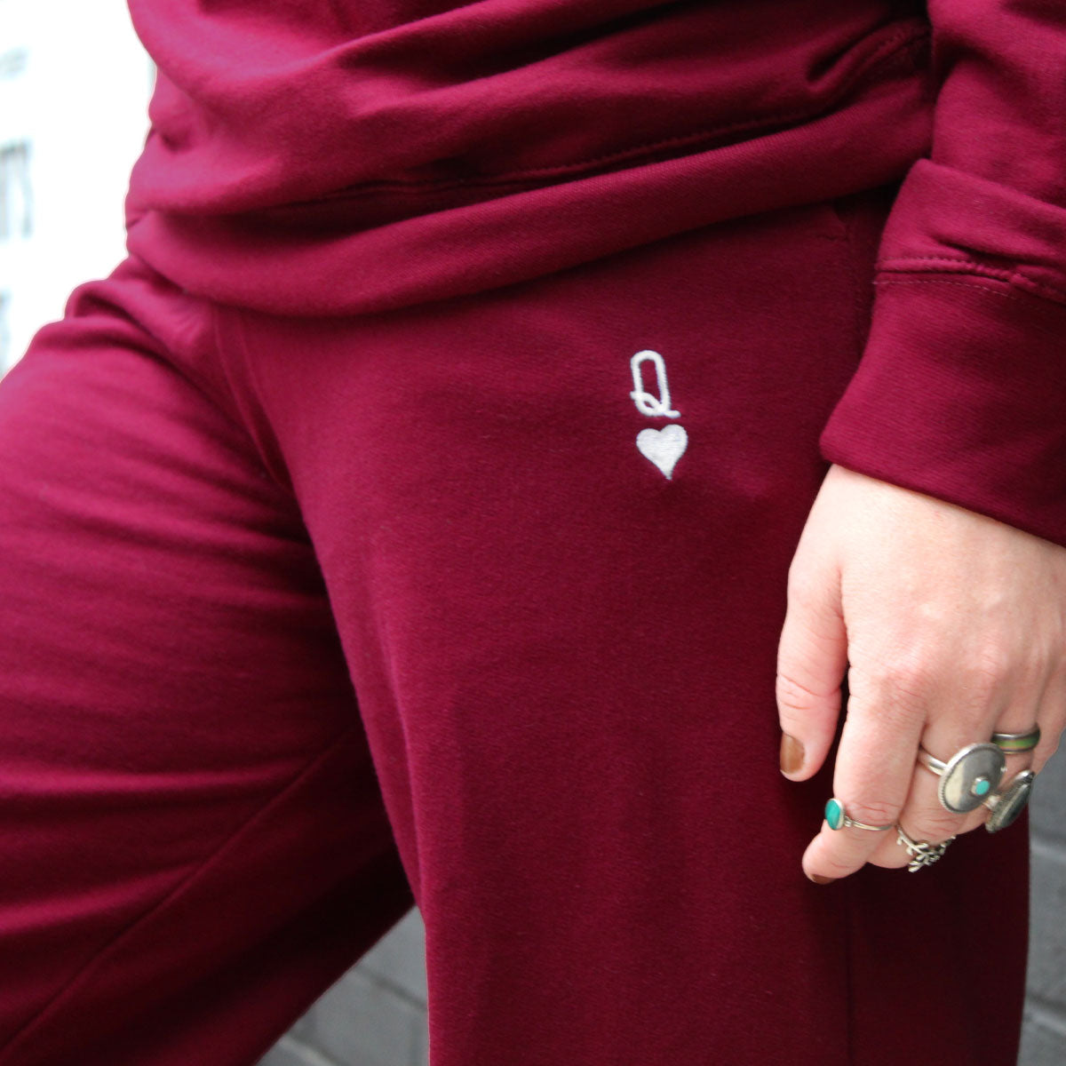 Queen Tiny Embroidery Detail Joggers