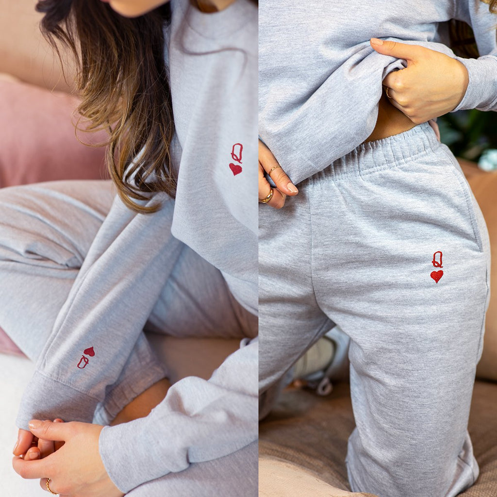 Queen Tiny Embroidery Detail Joggers