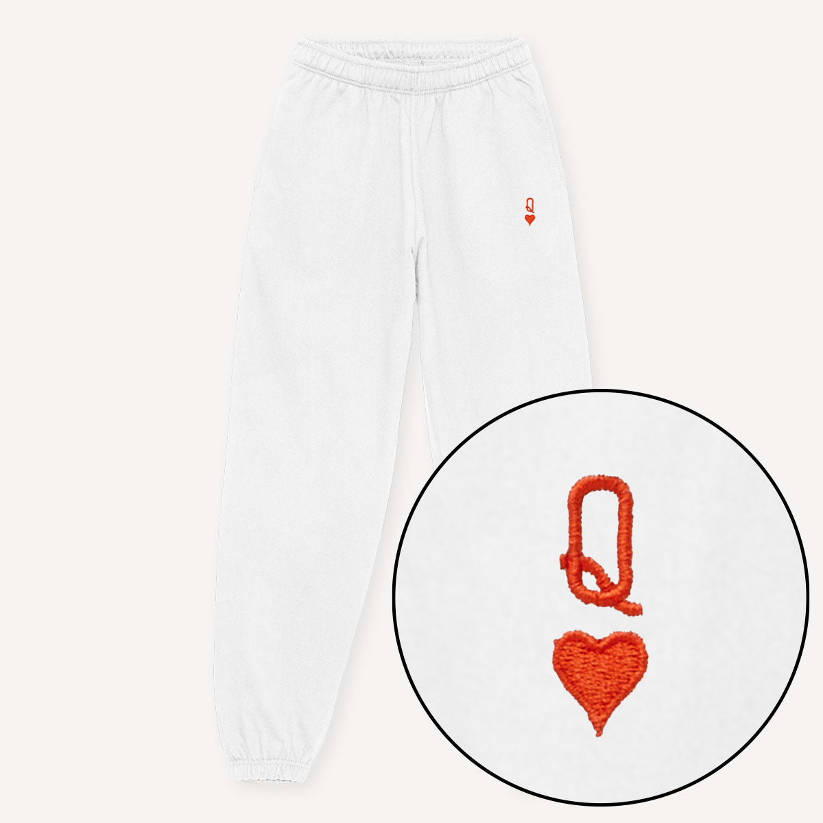 Queen Tiny Embroidery Detail Joggers