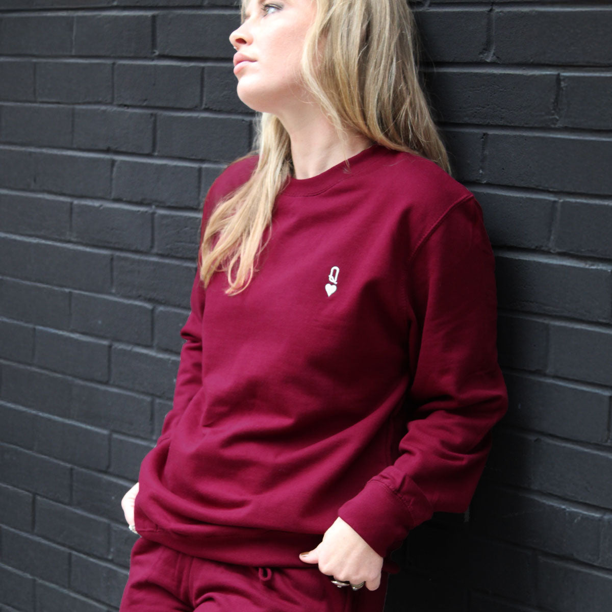 Queen Tiny Embroidery Detail Sweatshirt