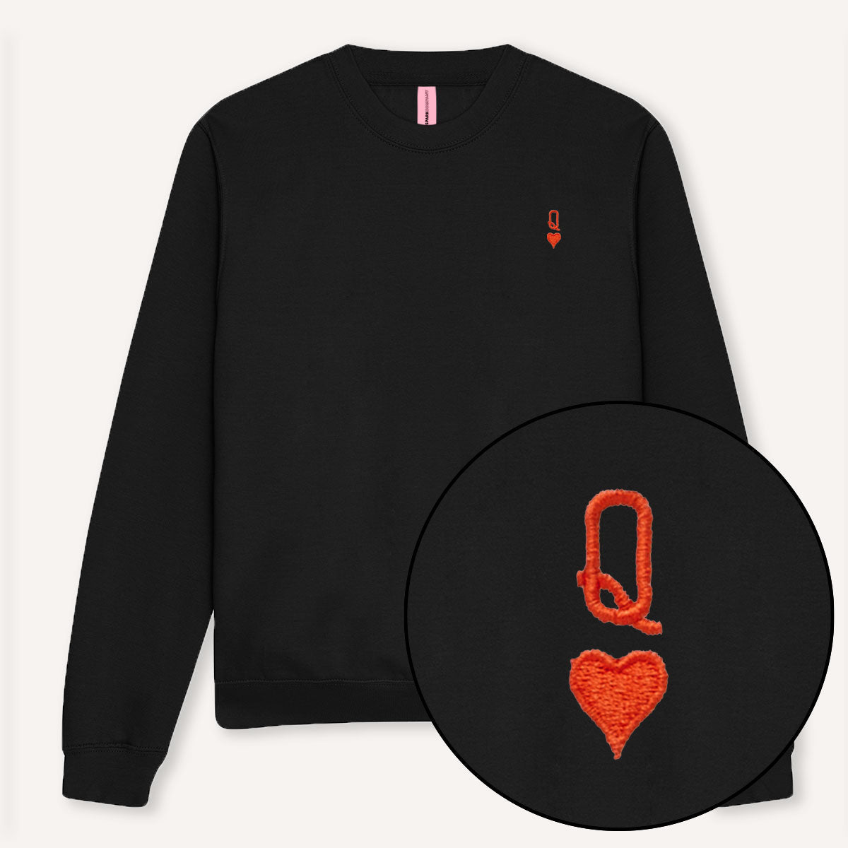 Queen Tiny Embroidery Detail Sweatshirt