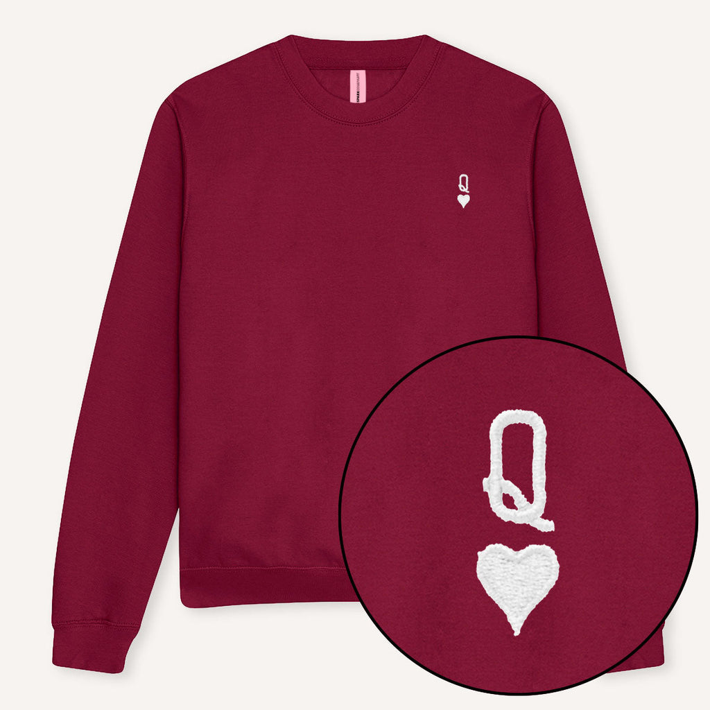 Queen Tiny Embroidery Detail Sweatshirt