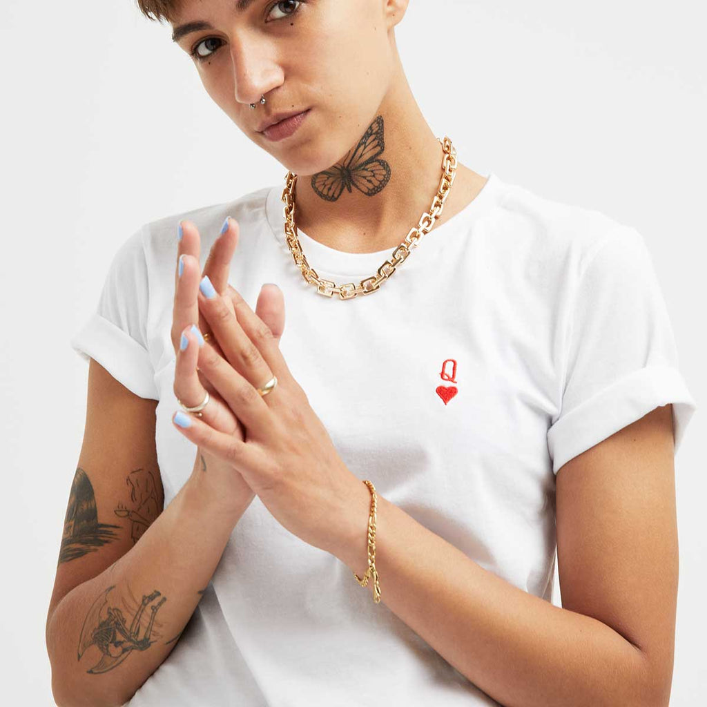 Queen Tiny Embroidery Detail T-Shirt