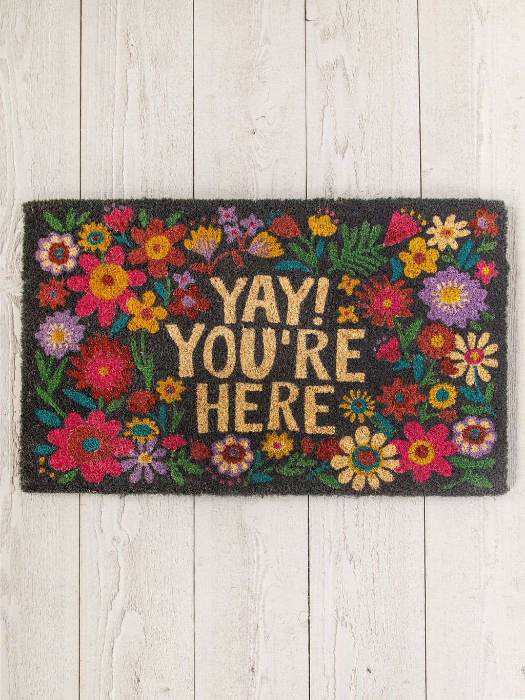Bungalow Doormat - Black Yay You're Here