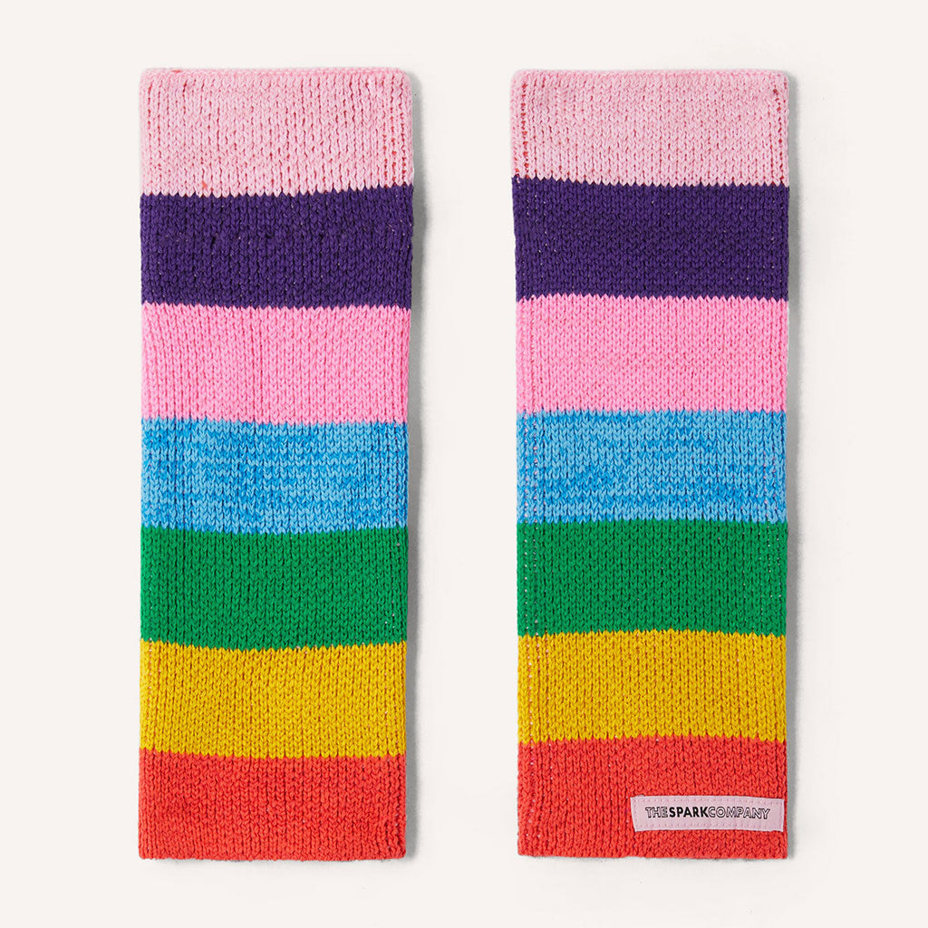Rainbow Fingerless Wrist Warmers