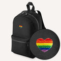 Rainbow Heart Embroidered Mini Backpack