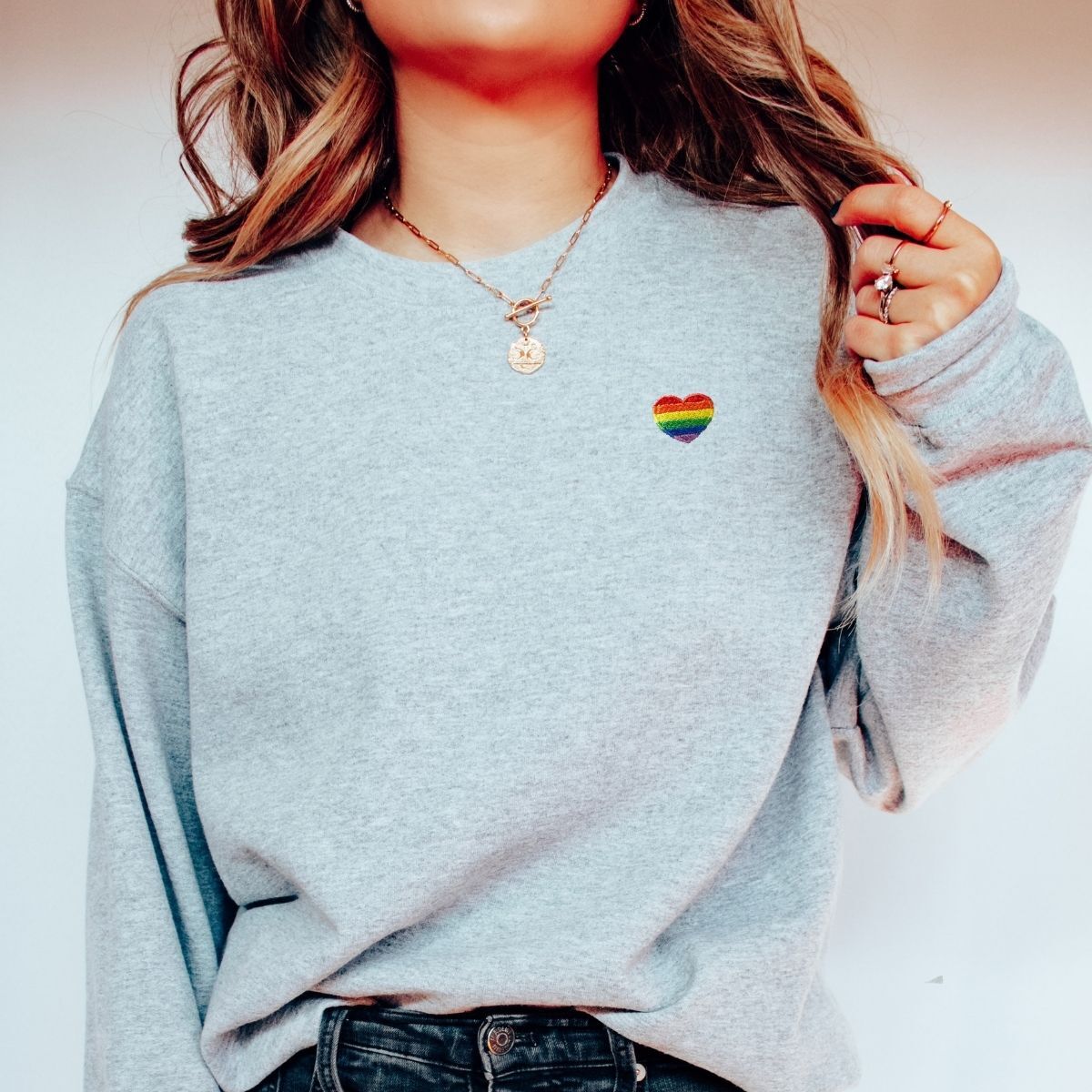 Rainbow Heart Sweatshirt & Joggers Set