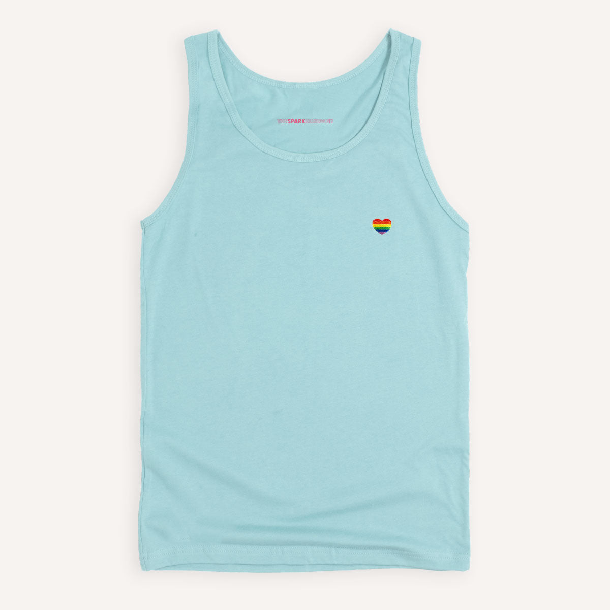 Rainbow Heart Embroidery Detail Tank Top