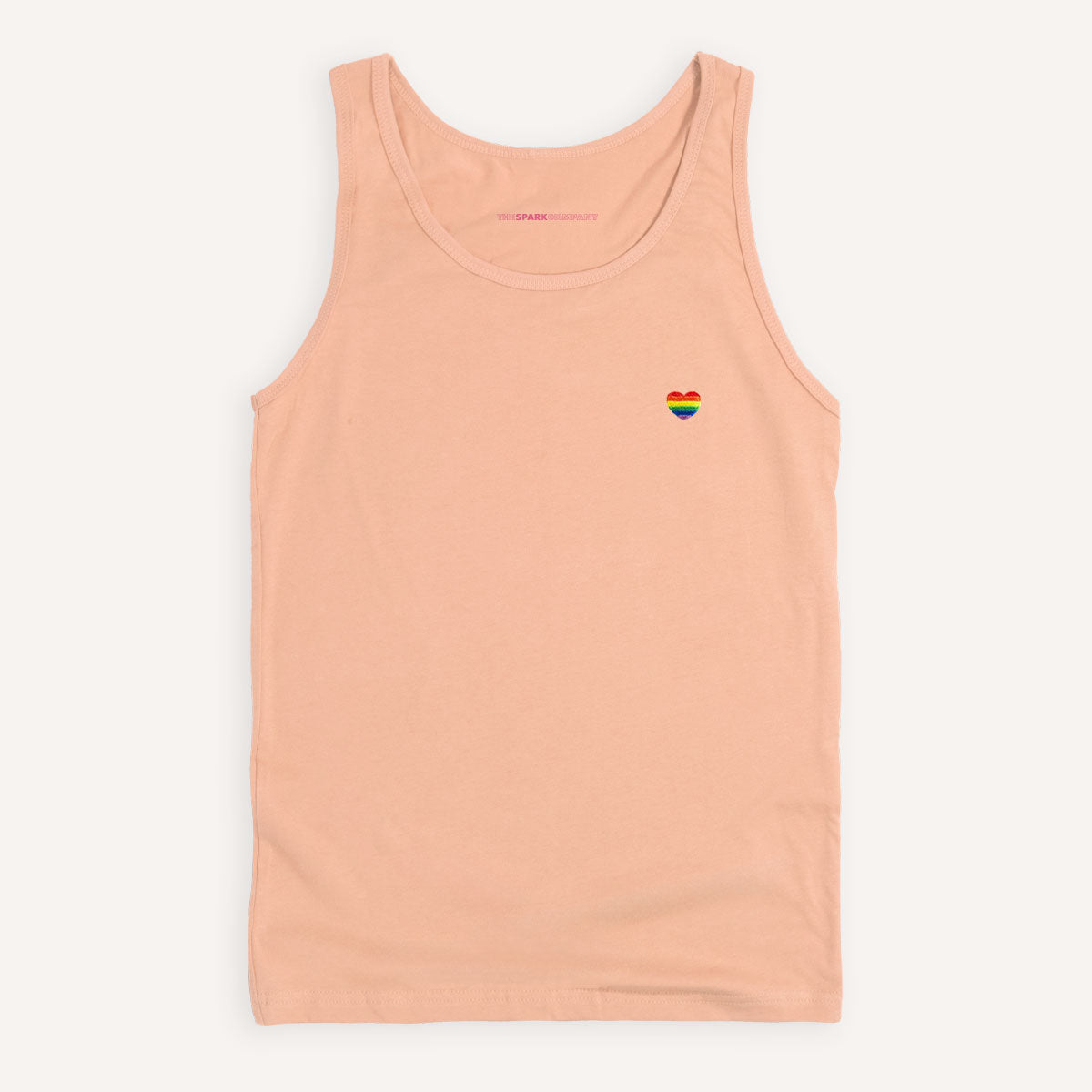 Rainbow Heart Embroidery Detail Tank Top
