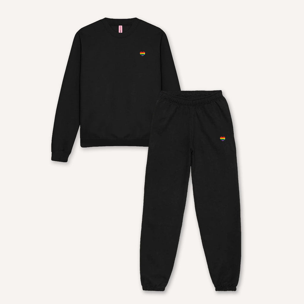 Rainbow Heart Sweatshirt & Joggers Set