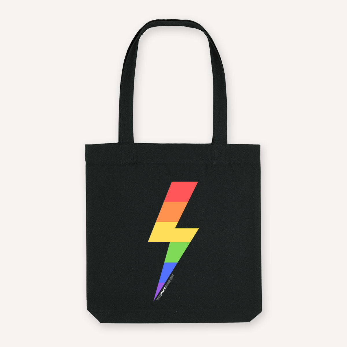 Rainbow Lightning Bolt Strong As Hell Tote Bag
