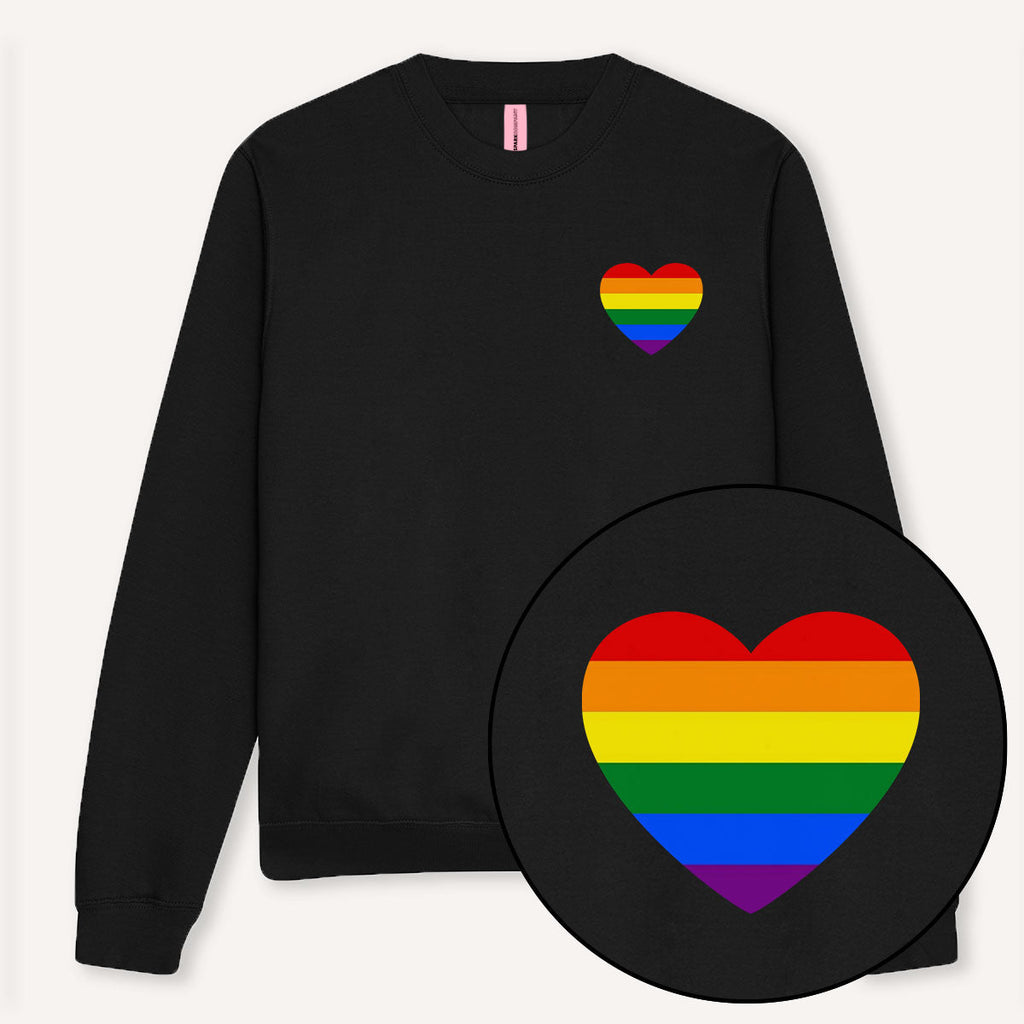 Rainbow Pride Heart Sweatshirt