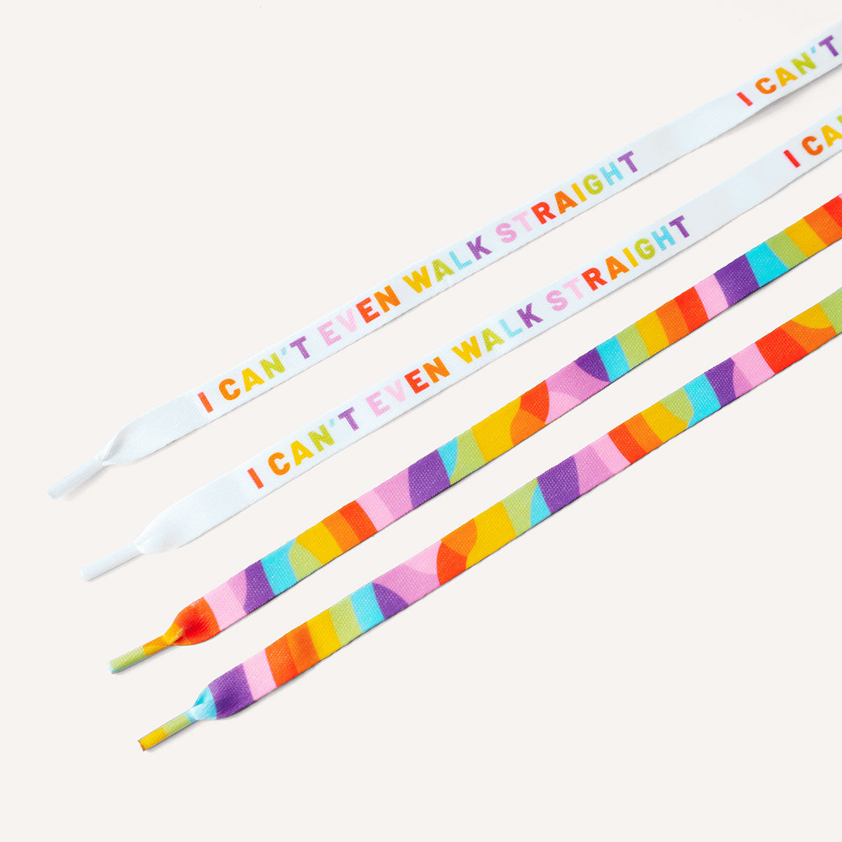 Rainbow and Pride Slogan Shoelaces (2 Pairs)