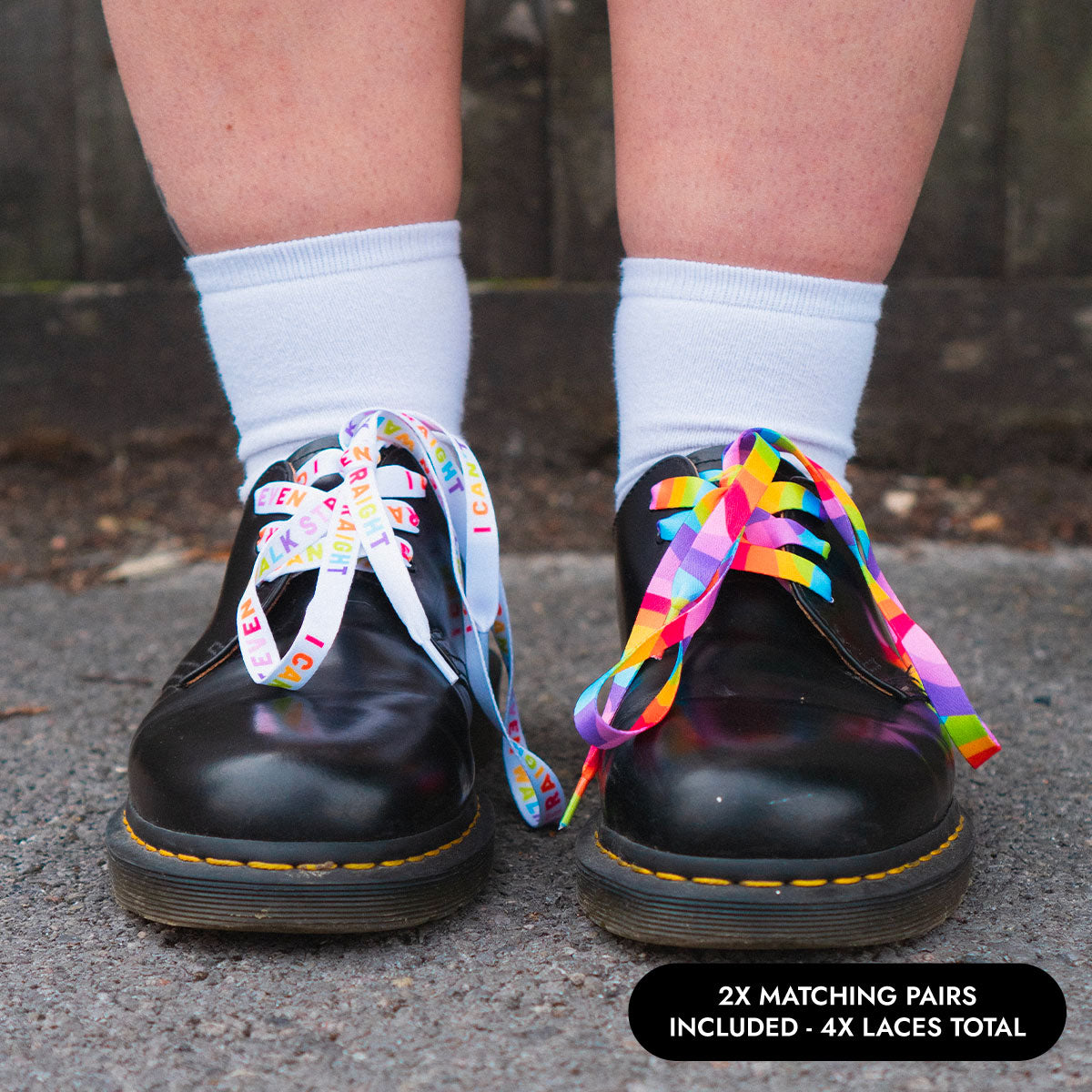 Rainbow and Pride Slogan Shoelaces (2 Pairs)