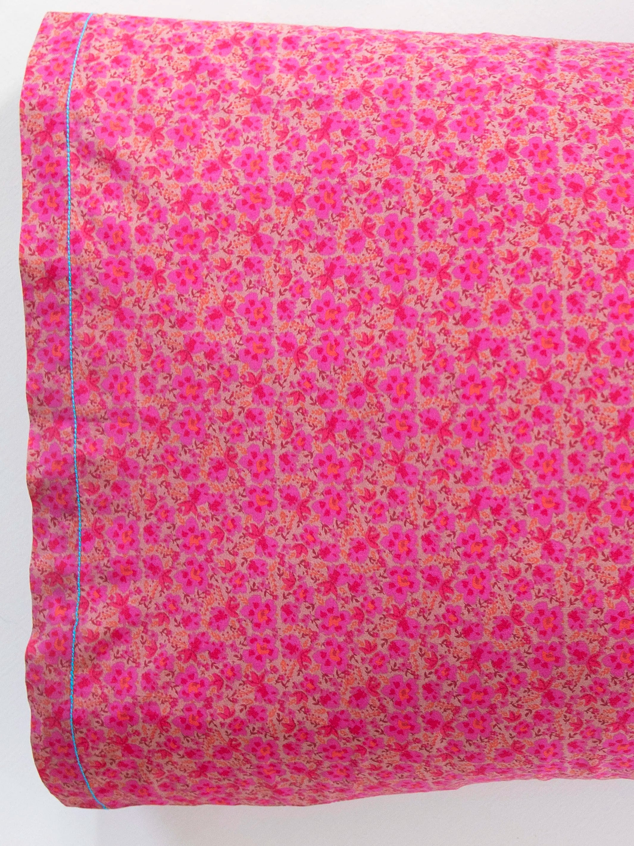 Mix & Match Cotton Pillowcase, Single - Pink Marlow