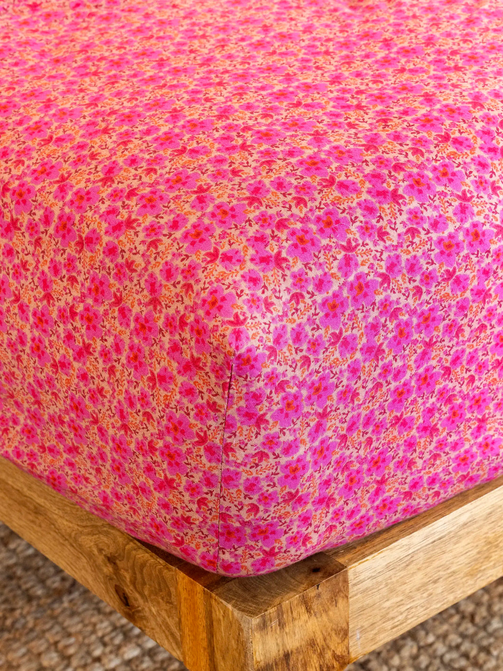 Mix & Match Cotton Fitted Sheet - Pink Marlow