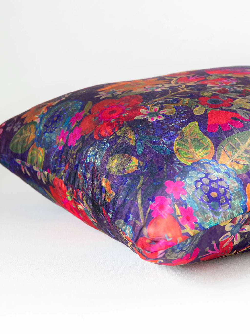 Satin Pillowcase - Dark Floral Garden