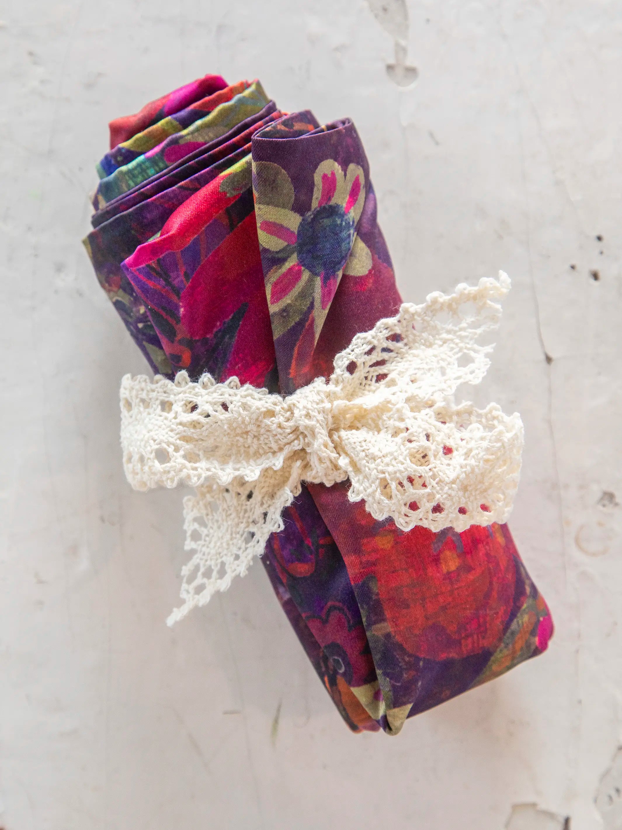 Satin Pillowcase - Dark Floral Garden