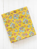 Mix & Match Cotton Flat Sheet - Chartreuse Bouquet Blooms