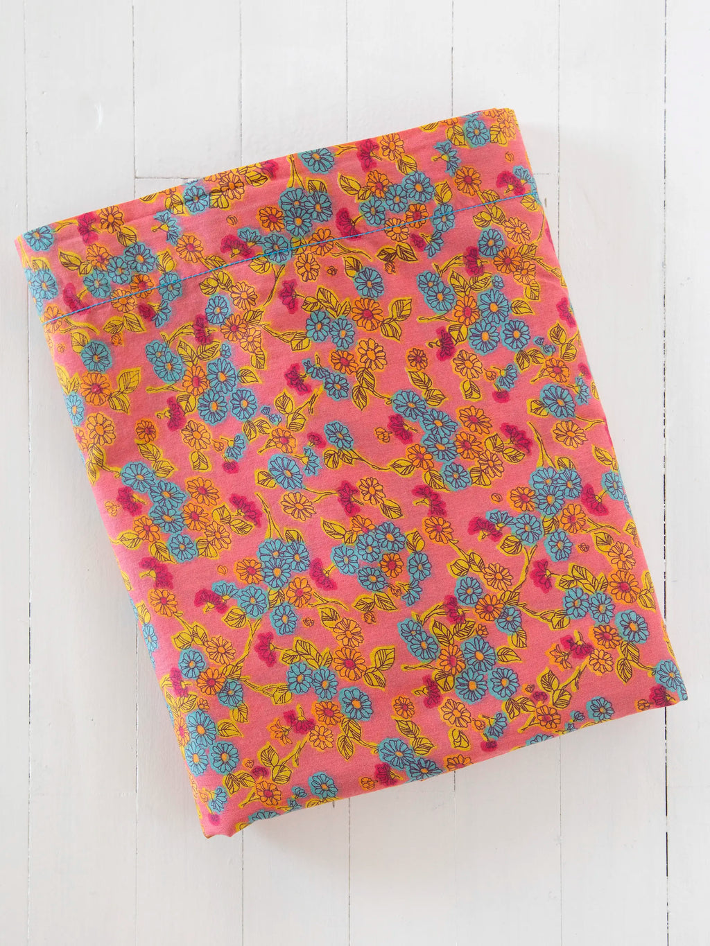Mix & Match Cotton Flat Sheet - Coral Daisy Toss