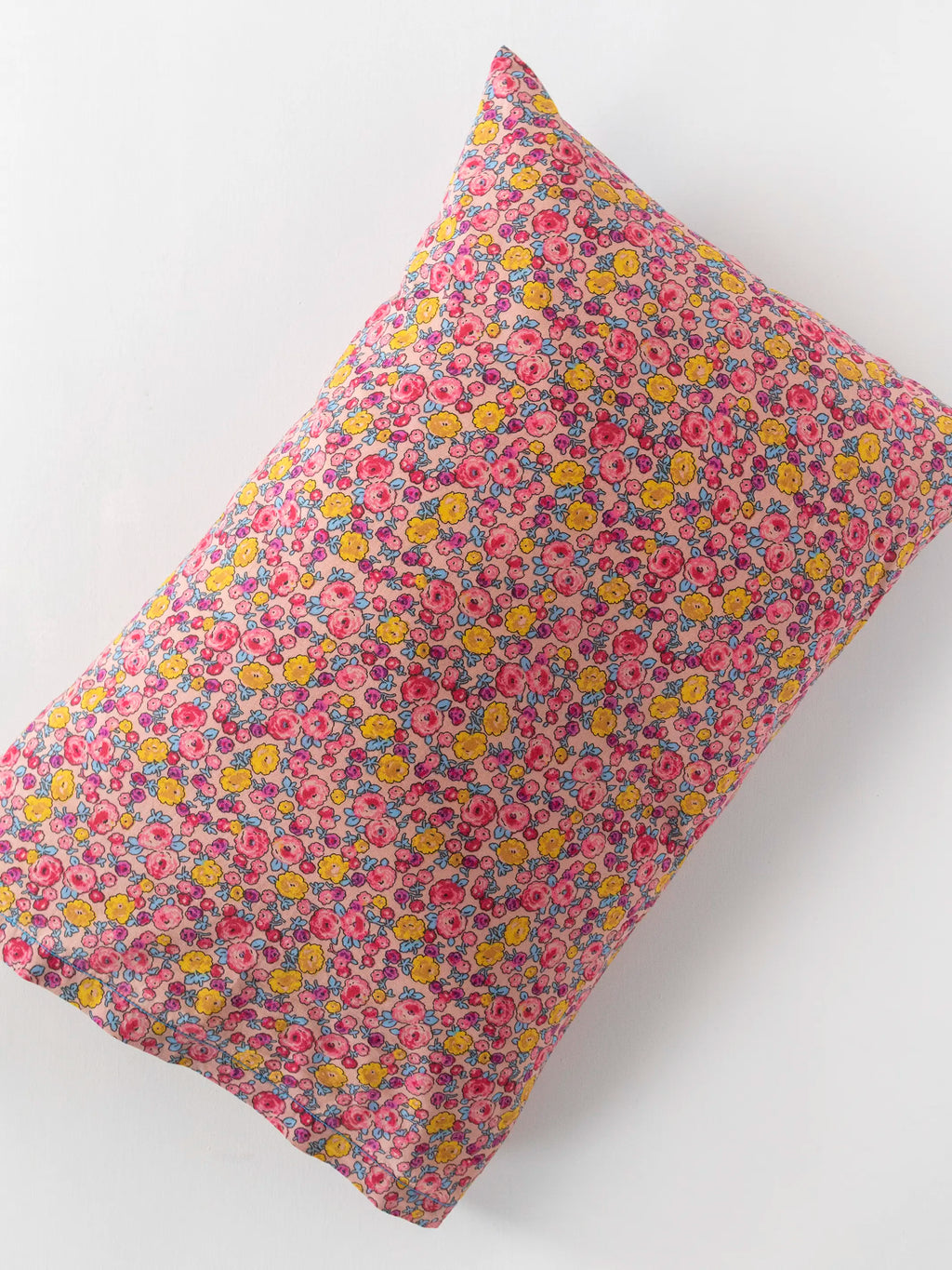 Mix & Match Cotton Pillowcase, Single - Pink Retro Calico