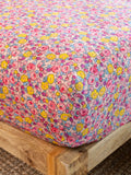 Mix & Match Cotton Fitted Sheet - Pink Retro Calico