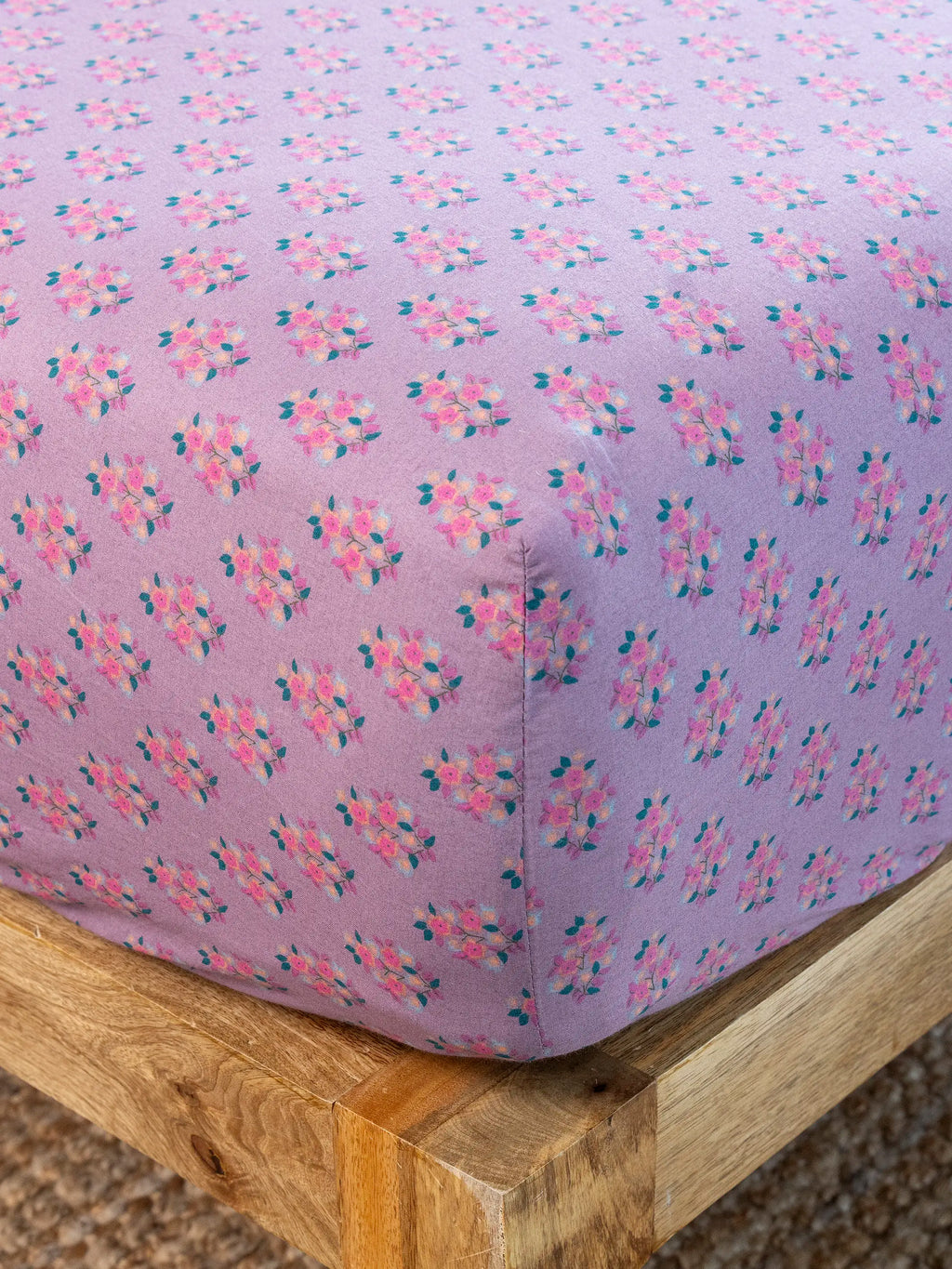Mix & Match Cotton Fitted Sheet - Mauve Maia