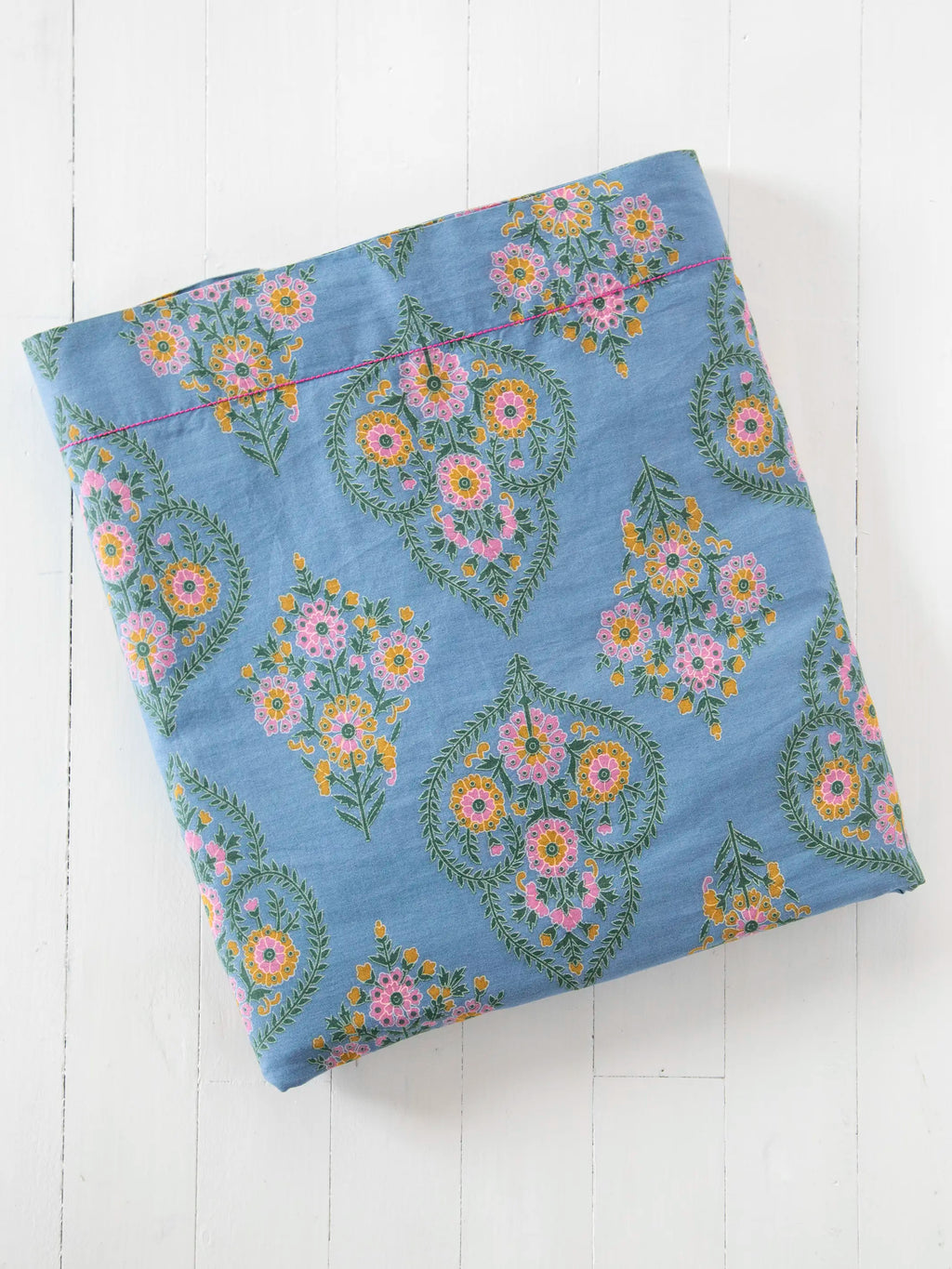 Mix & Match Cotton Flat Sheet - Blue Willow Medallion