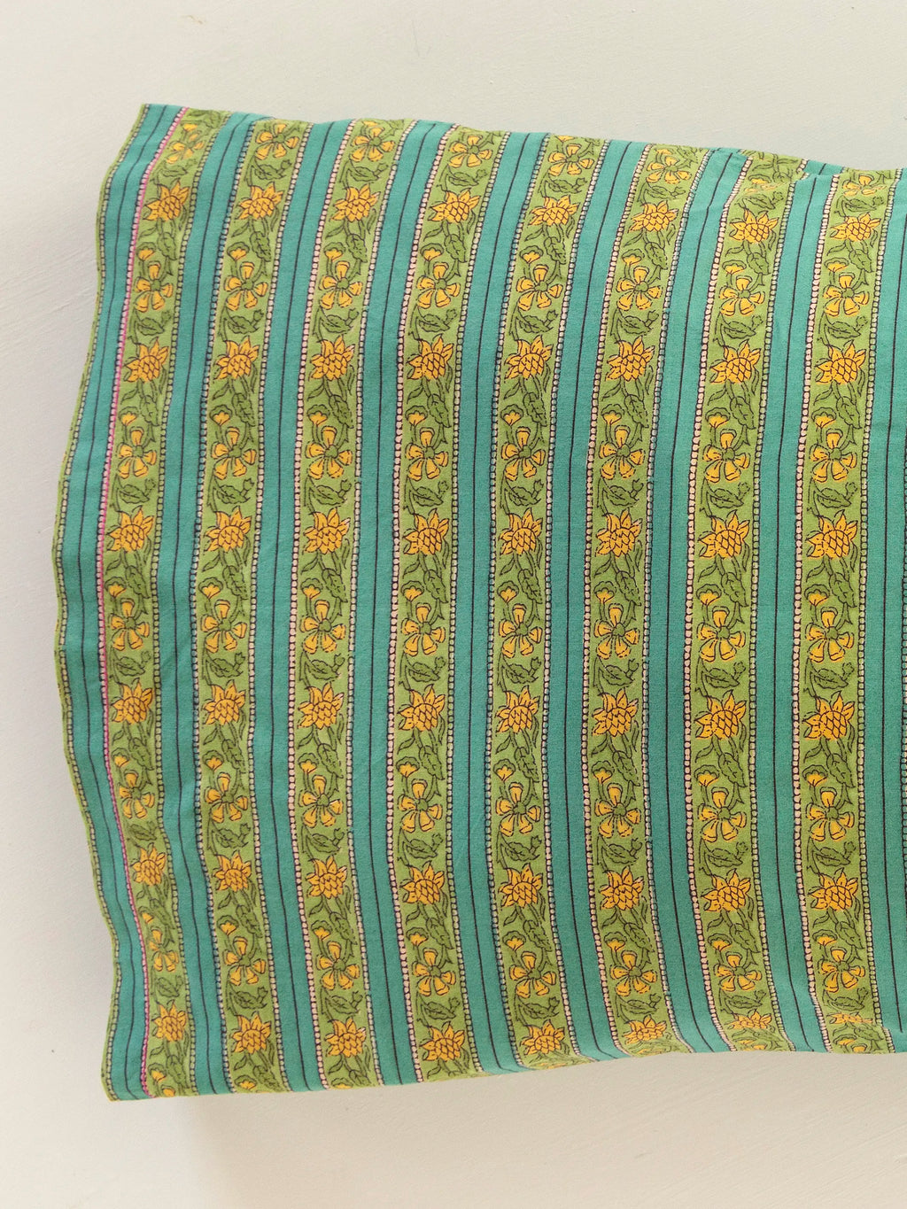 Mix & Match Cotton Pillowcase, Single - Teal Vines