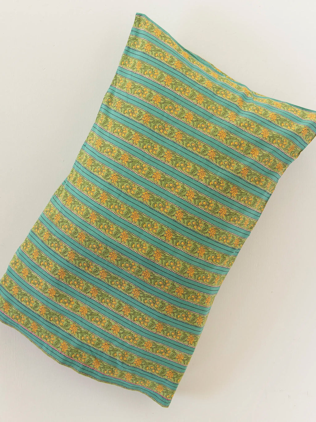 Mix & Match Cotton Pillowcase, Single - Teal Vines