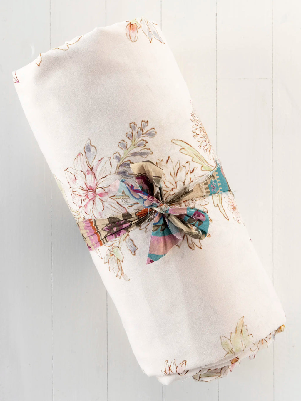 Sooo Soft Cotton Sheet Set - Ivory Dahlia Rows