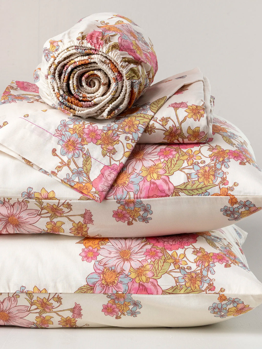 Sooo Soft Cotton Sheet Set - English Garden Cream