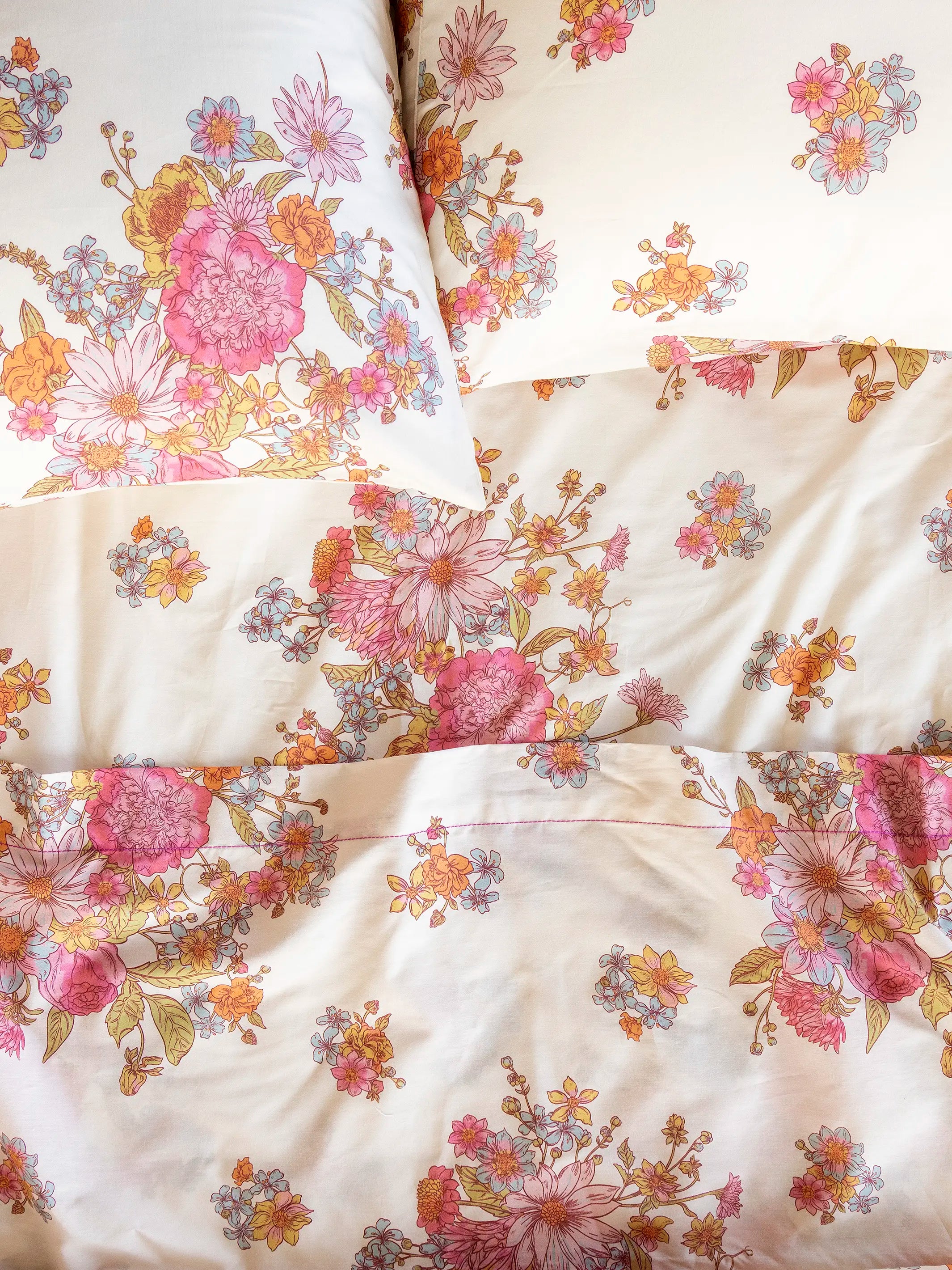 Sooo Soft Cotton Sheet Set - English Garden Cream
