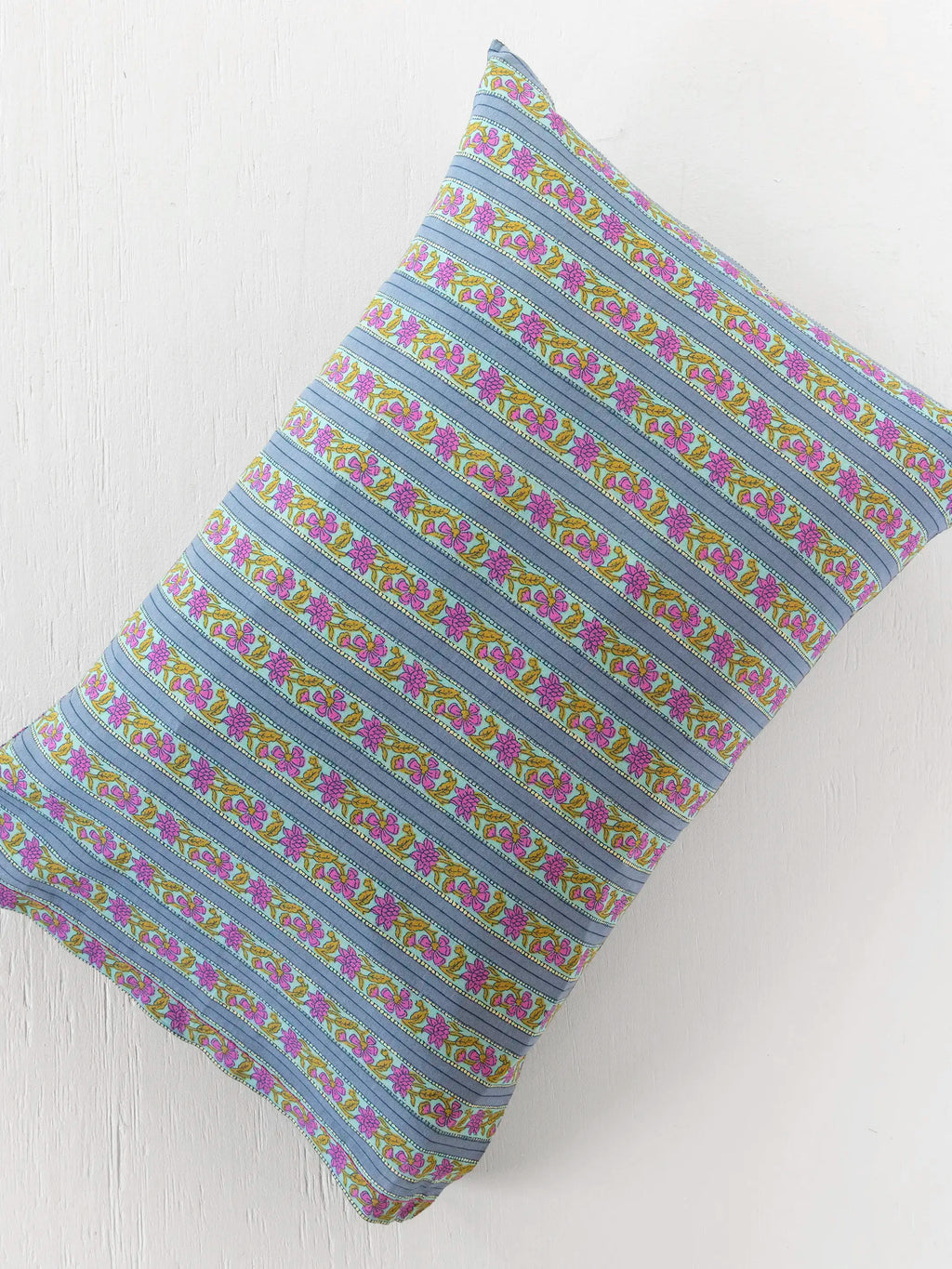 Mix & Match Cotton Pillowcase, Single - Indigo Vines