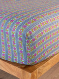 Mix & Match Cotton Fitted Sheet - Indigo Vines