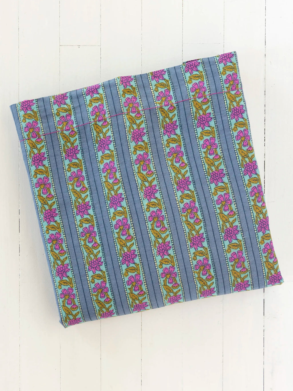 Mix & Match Cotton Flat Sheet - Indigo Vines