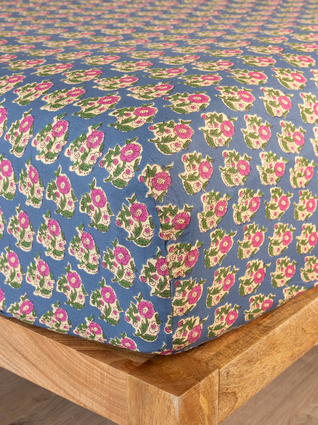 Mix & Match Cotton Fitted Sheet - Denim Fields