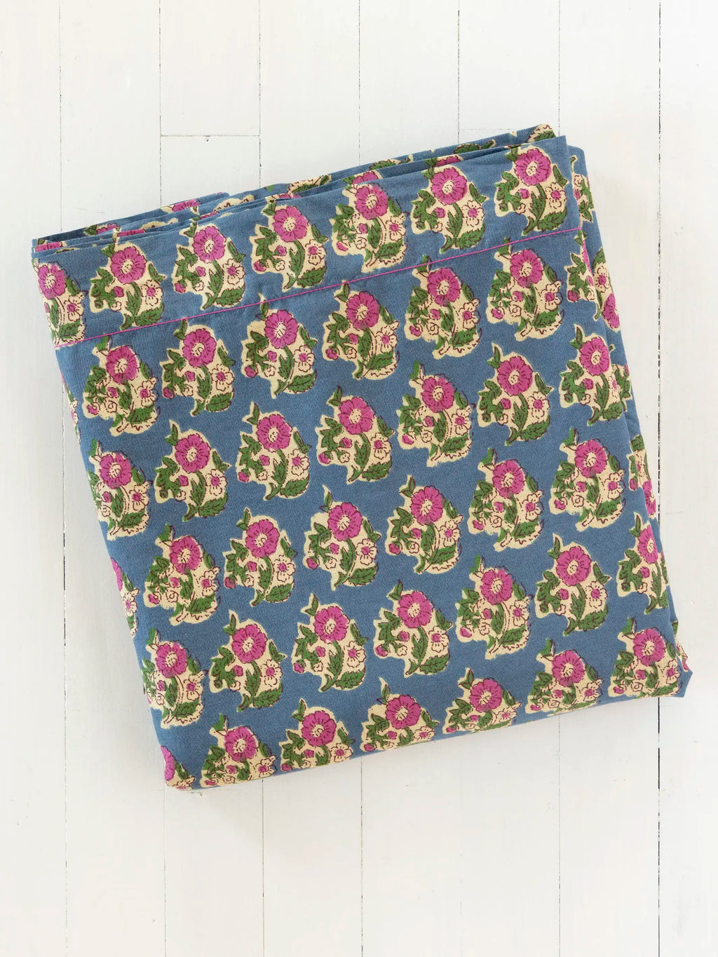 Mix & Match Cotton Flat Sheet - Denim Fields