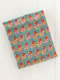 Mix & Match Cotton Flat Sheet - Teal Fields