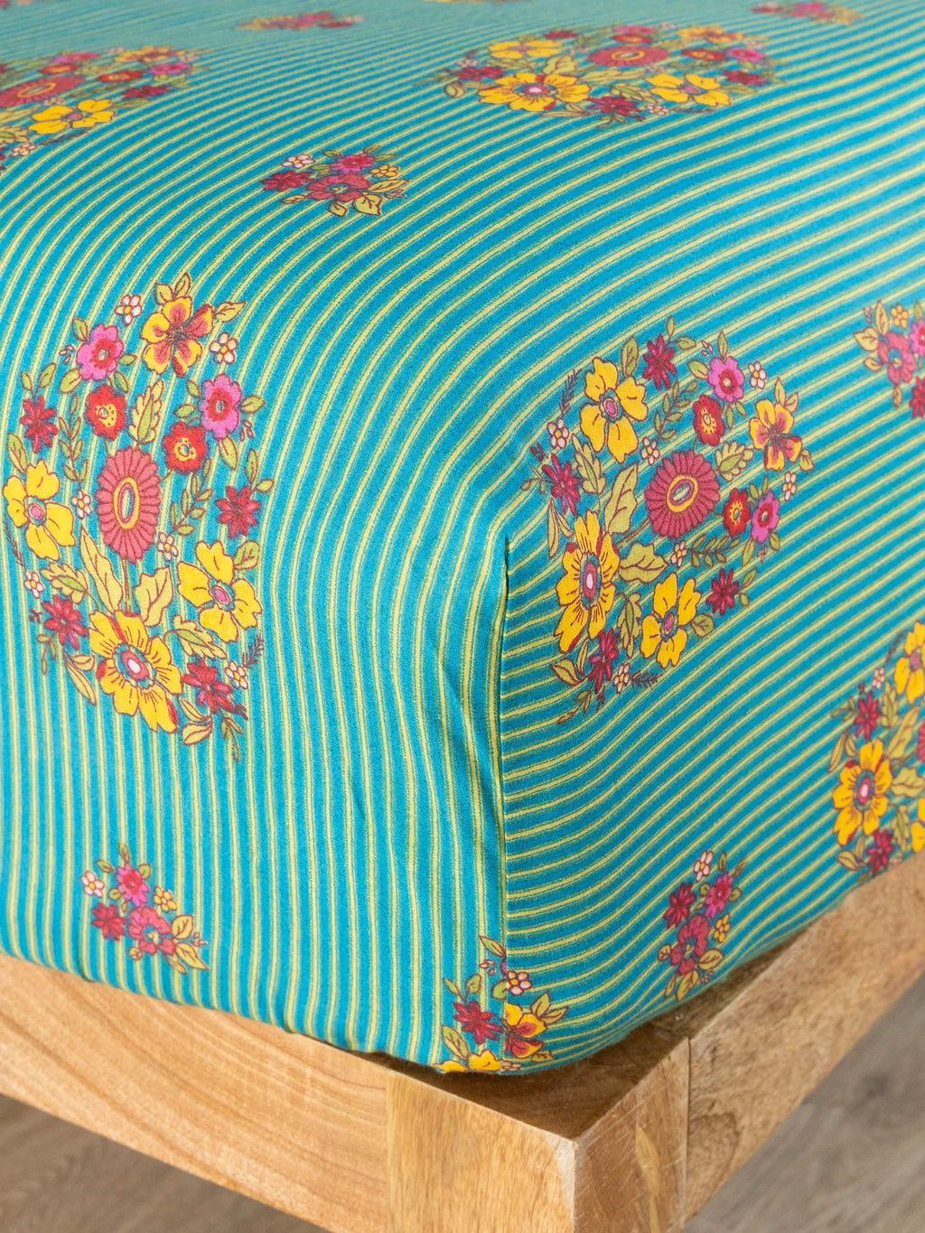 Mix & Match Cotton Fitted Sheet - Jaipur Stripe