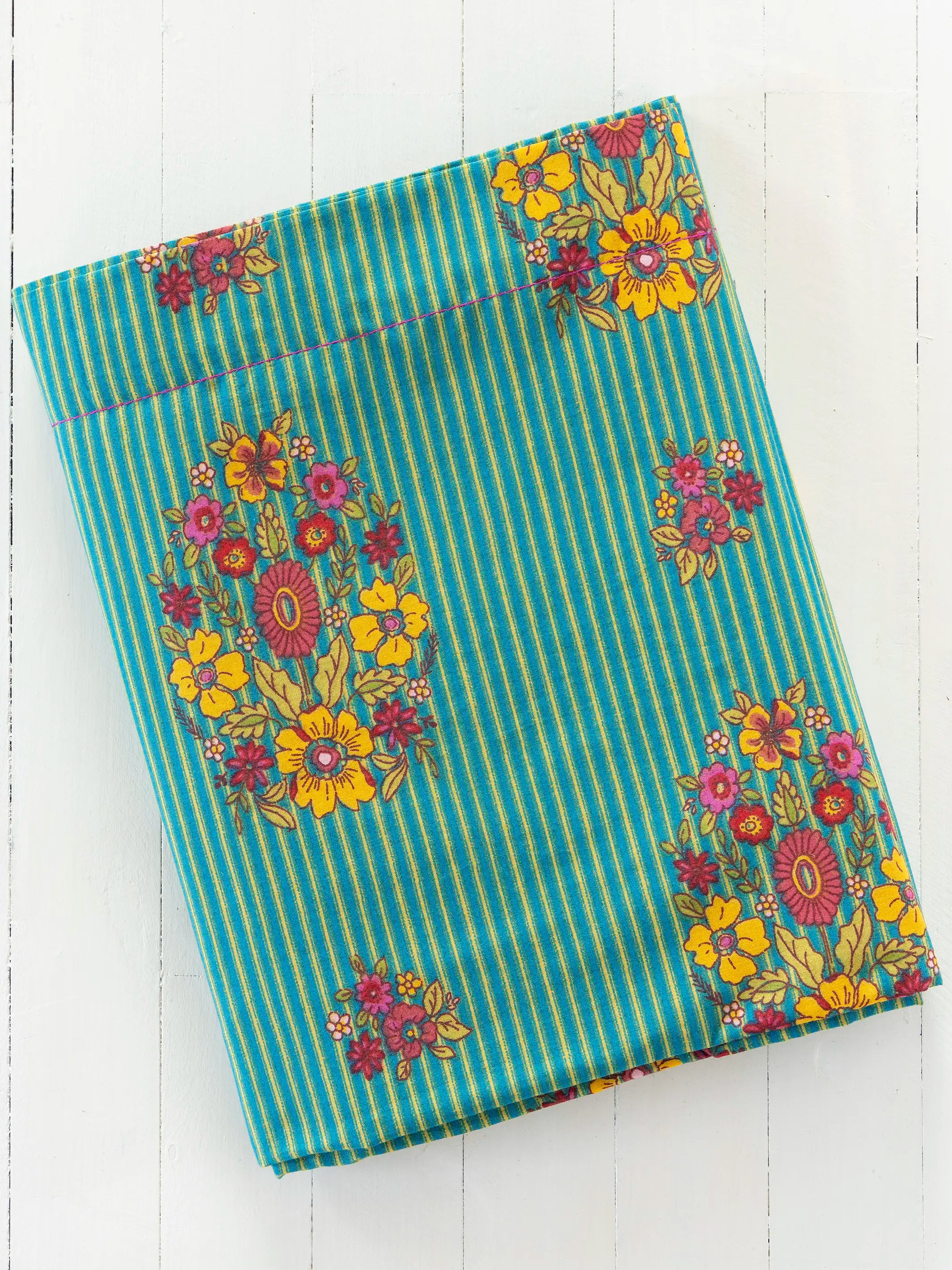 Mix & Match Cotton Flat Sheet - Jaipur Stripe