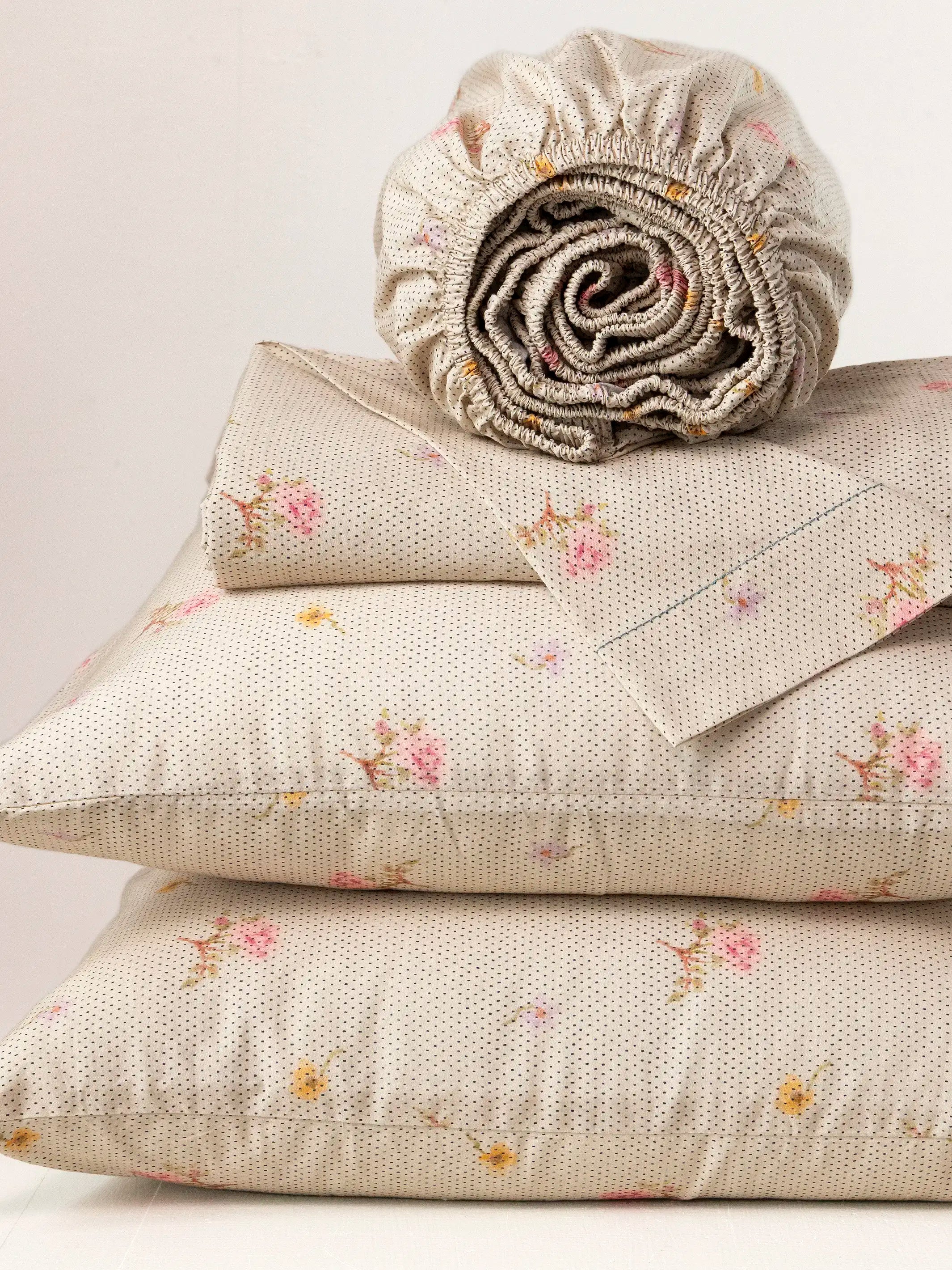 Sooo Soft Cotton Sheet Set - Pin Dot Prairie Cream