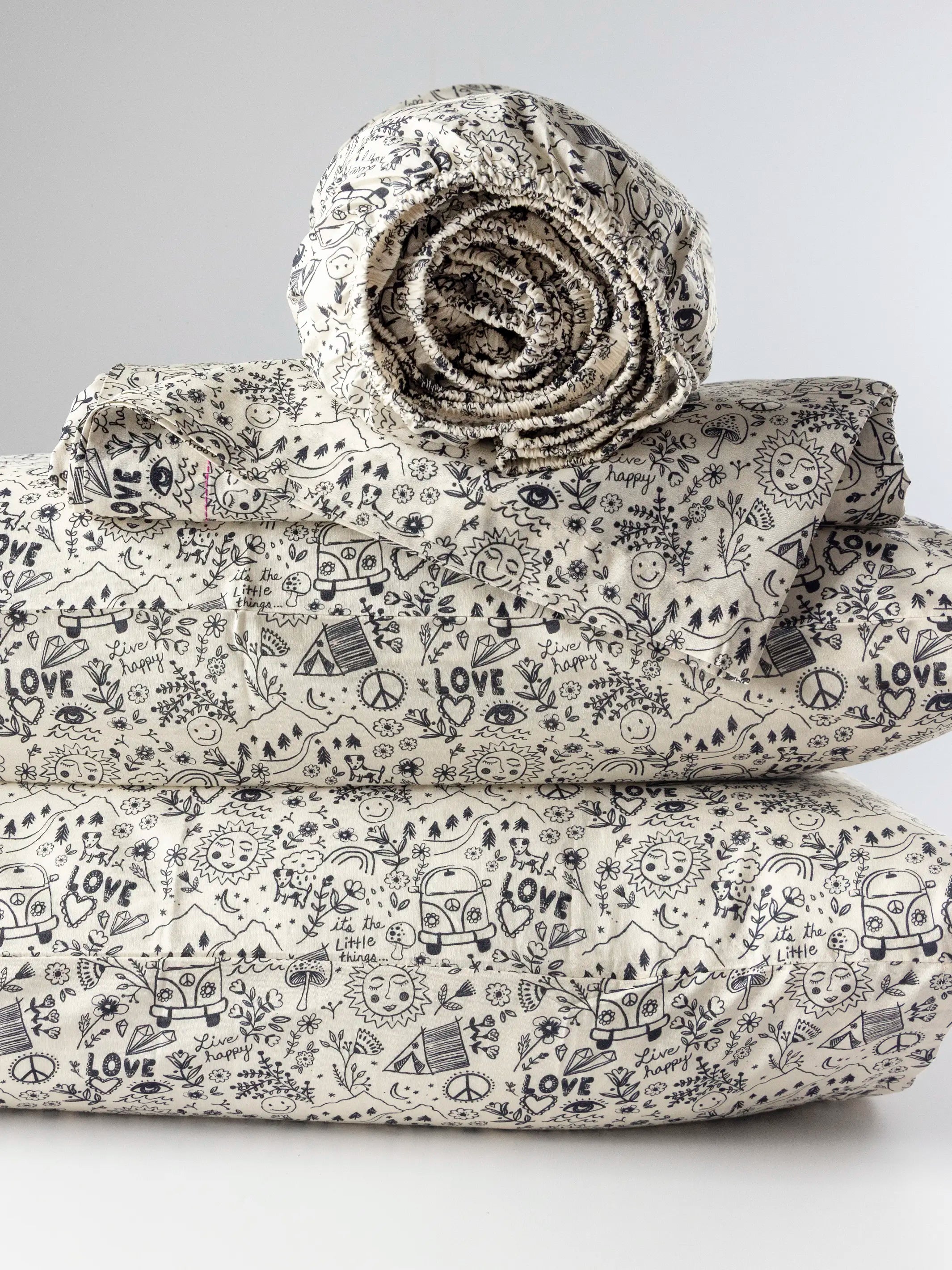 Sooo Soft Cotton Sheet Set - Live Happy Doodles