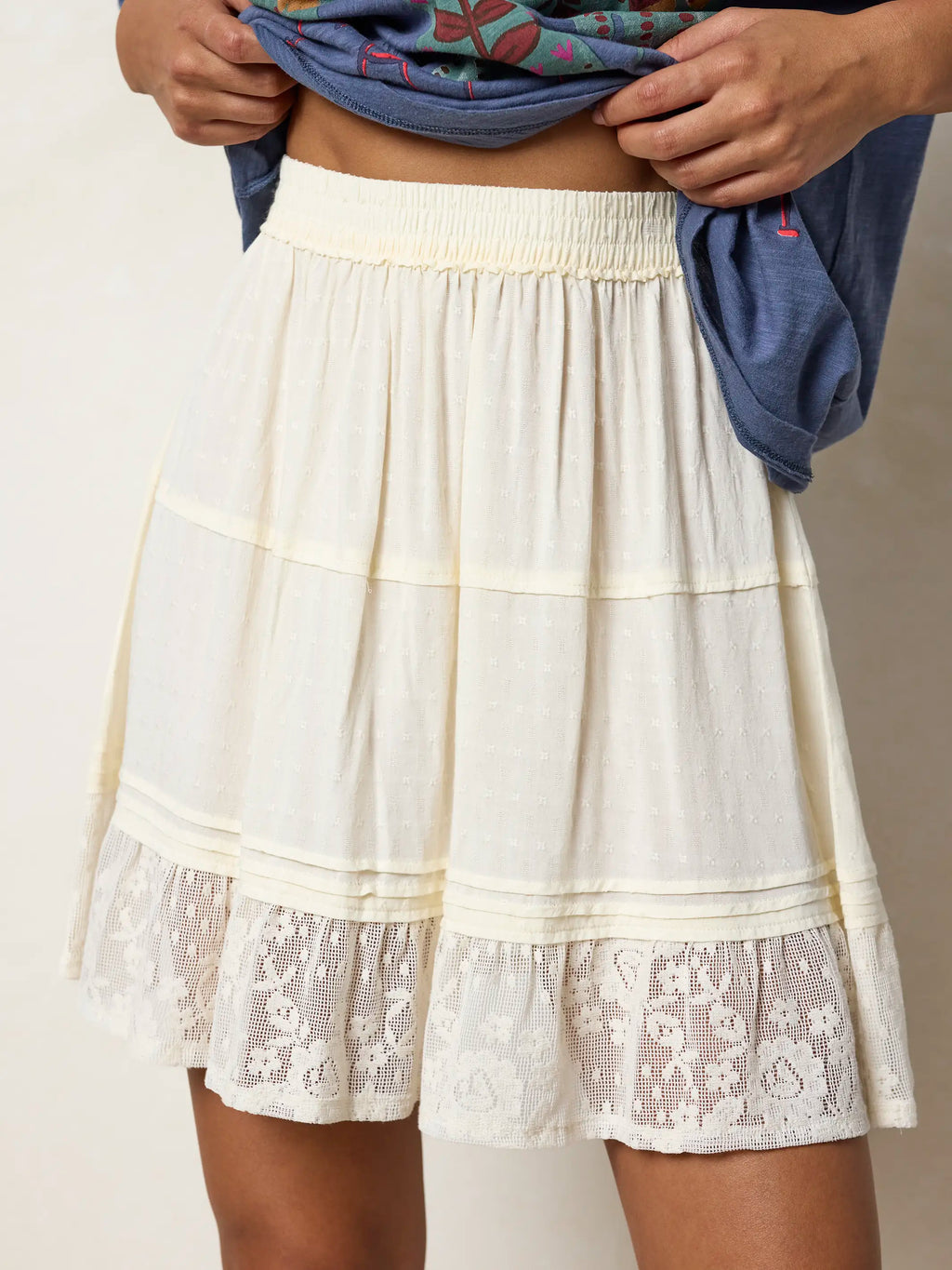 Garden Slip Skirt - Ivory