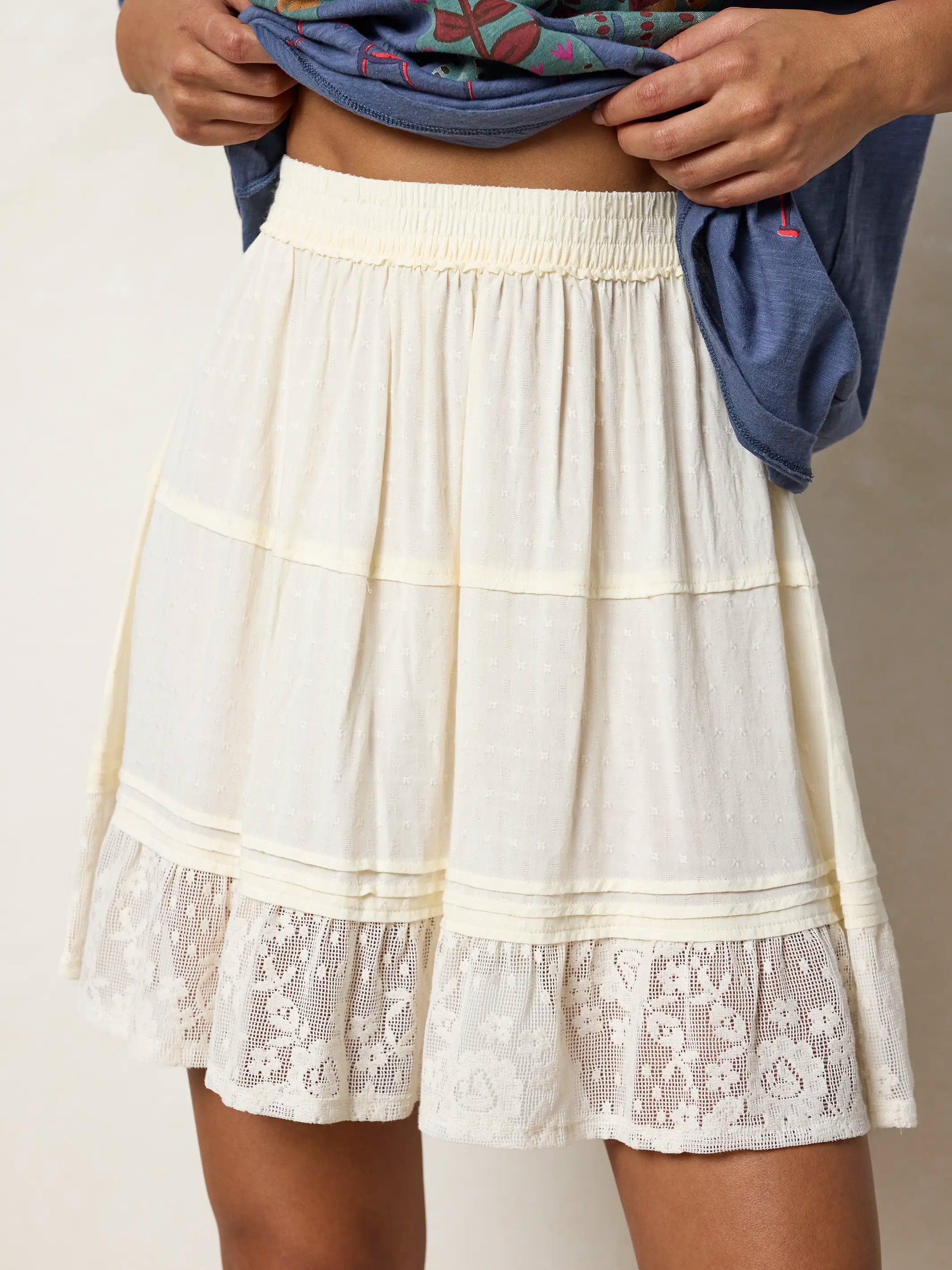 Garden Slip Skirt - Ivory