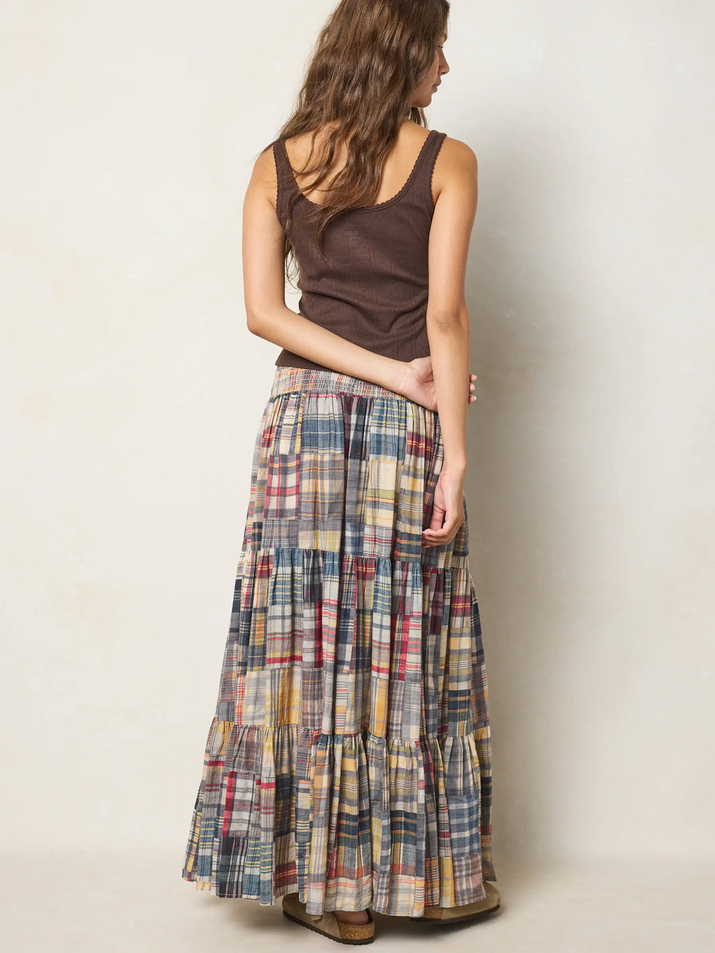 Hanna Convertible Maxi Skirt - Greenfield Madras Multi