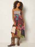 Live-In-It Knit ButterSoft Convertible Maxi Skirt - Jewel Quilt Multi