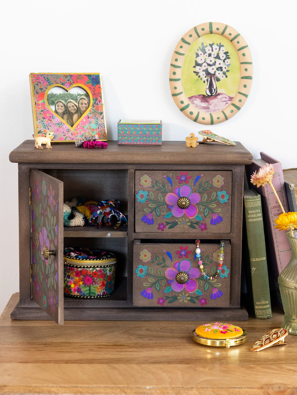 Maia Mini Dresser - Cocoa Folk Flower