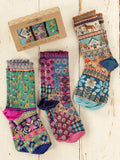 Boxed Boho Sock Set, Set of 3 - Blue Dog