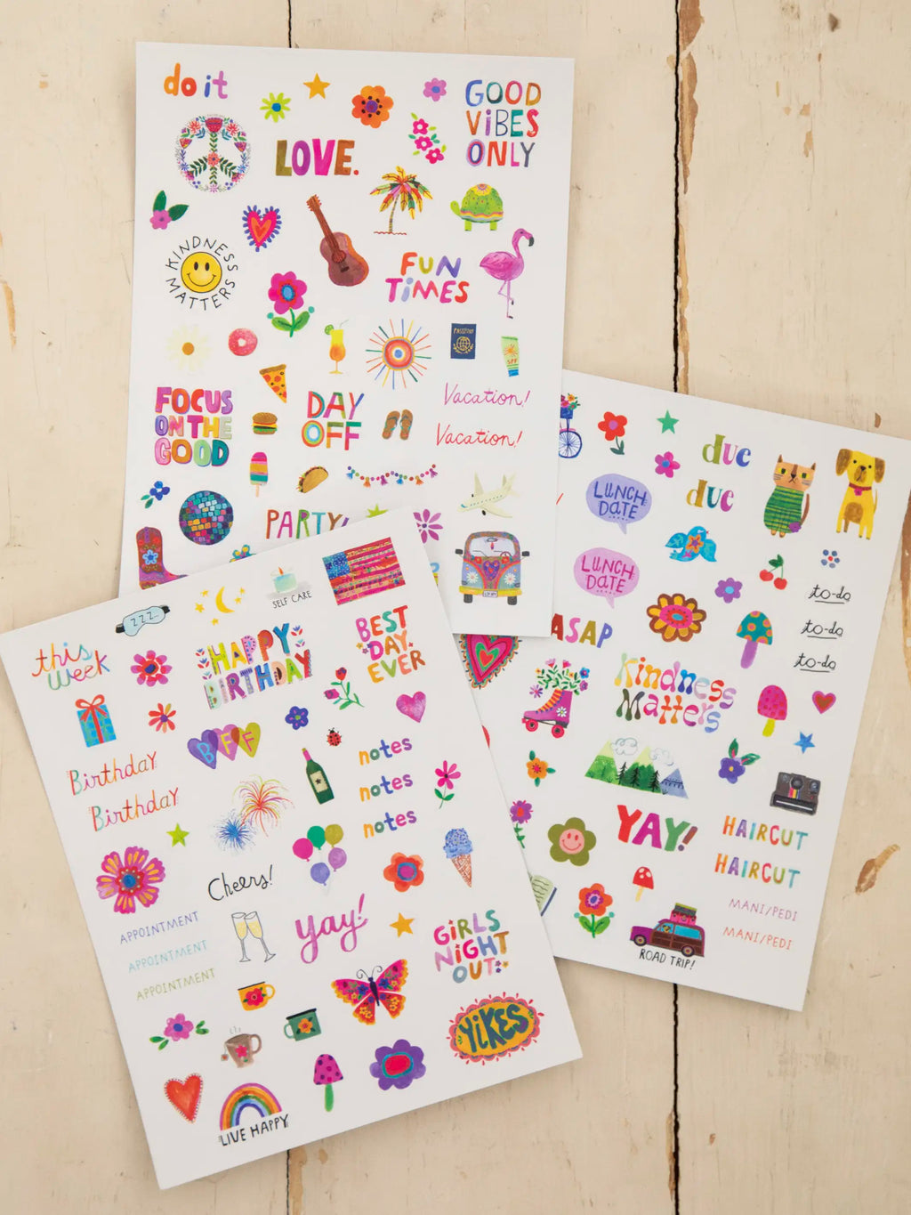 Planner Sticker Set, Set of 3 - Multi